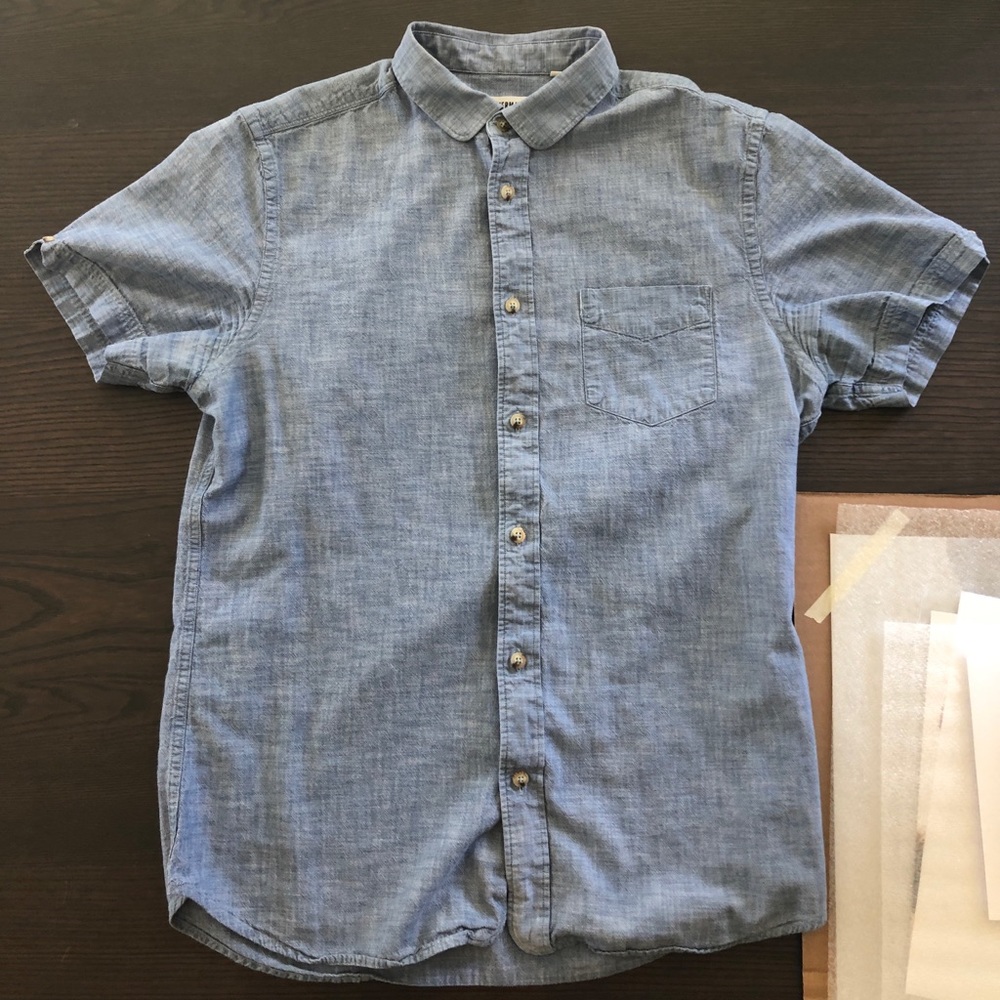 Ben Sherman Men's M Slim Cotton Chambray Shirt